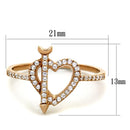 Rose Gold Engagement Rings TS281 Rose Gold 925 Sterling Silver Ring
