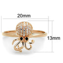 Rose Gold Engagement Rings TS282 Rose Gold 925 Sterling Silver Ring with CZ