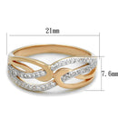 Rose Gold Engagement Rings TS361 Rose Gold + Rhodium Sterling Silver