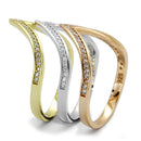 Silver Jewelry Rings Rose Gold Engagement Rings TS416 Rhodium + Rose Gold Silver Ring Alamode Fashion Jewelry Outlet