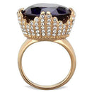 Rose Gold Rings TK1786 Rose Gold - Stainless Steel Ring with AAA Grade CZ