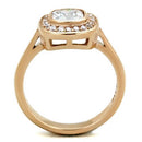 Rose Gold Rings TK1844 Rose Gold - Stainless Steel Ring with AAA Grade CZ