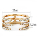 Silver Jewelry Rings Rose Gold Rings TK3236 Rose Gold - Stainless Steel Ring with Crystal Alamode Fashion Jewelry Outlet