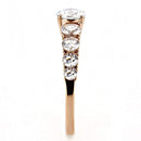 Silver Jewelry Rings Rose Gold Rings TK3516 Rose Gold - Stainless Steel Ring with AAA Grade CZ Alamode Fashion Jewelry Outlet