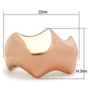 Silver Jewelry Rings Rose Gold Wedding Rings GL161 Rose Gold - Brass Ring Alamode Fashion Jewelry Outlet