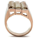 Silver Jewelry Rings Rose Gold Wedding Rings GL231 Rose Gold - Brass Ring with Synthetic Alamode Fashion Jewelry Outlet