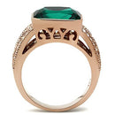 Silver Jewelry Rings Rose Gold Wedding Rings GL240 Rose Gold - Brass Ring with Synthetic Alamode Fashion Jewelry Outlet