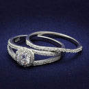 Silver Jewelry Rings Silver Band Ring TS004 Rhodium 925 Sterling Silver Ring with AAA Grade CZ Alamode Fashion Jewelry Outlet