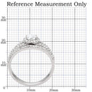 Silver Jewelry Rings Silver Band Ring TS004 Rhodium 925 Sterling Silver Ring with AAA Grade CZ Alamode Fashion Jewelry Outlet