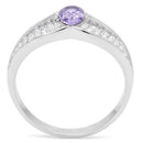 Silver Band Ring TS025 Rhodium 925 Sterling Silver Ring & CZ