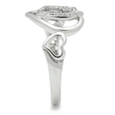 Silver Band Ring TS058 Rhodium 925 Sterling Silver Ring with AAA Grade CZ