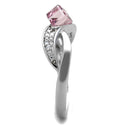 Silver Engagement Rings TS313 Rhodium 925 Sterling Silver Ring with Crystal