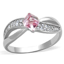Silver Engagement Rings TS313 Rhodium 925 Sterling Silver Ring with Crystal
