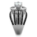 Silver Engagement Rings TS314 Rhodium 925 Sterling Silver Ring with CZ