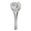 Silver Jewelry Rings Silver Engagement Rings TS334 Rhodium 925 Sterling Silver Ring with CZ Alamode Fashion Jewelry Outlet