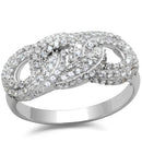 Silver Engagement Rings TS334 Rhodium 925 Sterling Silver Ring with CZ