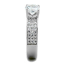 Silver Engagement Rings TS345 Rhodium 925 Sterling Silver Ring with CZ
