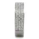 Silver Engagement Rings TS346 Rhodium 925 Sterling Silver Ring with CZ