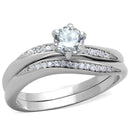 Silver Jewelry Rings Silver Engagement Rings TS349 Rhodium 925 Sterling Silver Ring with CZ Alamode Fashion Jewelry Outlet
