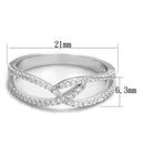 Silver Engagement Rings TS365 Rhodium 925 Sterling Silver Ring with CZ