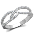 Silver Engagement Rings TS365 Rhodium 925 Sterling Silver Ring with CZ