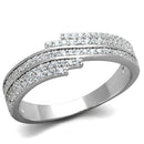 Silver Engagement Rings TS367 Rhodium 925 Sterling Silver Ring with CZ