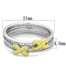 Silver Engagement Rings TS374 Reverse Two-Tone 925 Sterling Silver Ring