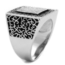 Silver Rings For Men TS221 Rhodium 925 Sterling Silver Ring with CZ