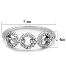 Silver Rings For Men TS400 Rhodium 925 Sterling Silver Ring with CZ