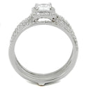 Silver Rings For Women TS455 Rhodium 925 Sterling Silver Ring with CZ