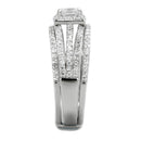 Silver Rings For Women TS455 Rhodium 925 Sterling Silver Ring with CZ