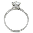 Silver Rings For Women TS458 Rhodium 925 Sterling Silver Ring with CZ