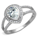 Silver Rings For Women TS465 Rhodium 925 Sterling Silver Ring with CZ