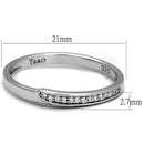 Silver Rings For Women TS472 Rhodium 925 Sterling Silver Ring with CZ