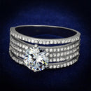 Silver Rings For Women TS473 Rhodium 925 Sterling Silver Ring with CZ