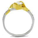 Silver Rings For Women TS475 Reverse Two-Tone 925 Sterling Silver Ring