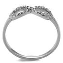 Silver Rings For Women TS487 Rhodium 925 Sterling Silver Ring with CZ