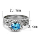 Silver Rings For Women TS490 Rhodium 925 Sterling Silver Ring with CZ