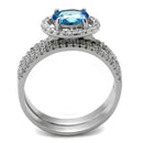 Silver Rings For Women TS490 Rhodium 925 Sterling Silver Ring with CZ