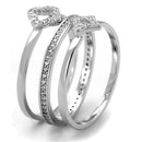 Silver Rings For Women TS491 Rhodium 925 Sterling Silver Ring with CZ