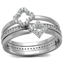 Silver Rings For Women TS491 Rhodium 925 Sterling Silver Ring with CZ