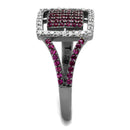 Silver Jewelry Rings Silver Rings TS533 Rhodium + Ruthenium 925 Sterling Silver Ring in Ruby Alamode Fashion Jewelry Outlet