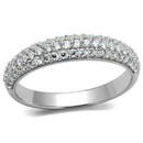 Silver Rings TS535 Rhodium 925 Sterling Silver Ring with AAA Grade CZ