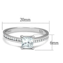 Silver Jewelry Rings Silver Rings TS558 Rhodium 925 Sterling Silver Ring with AAA Grade CZ Alamode Fashion Jewelry Outlet