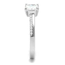 Silver Rings TS558 Rhodium 925 Sterling Silver Ring with AAA Grade CZ