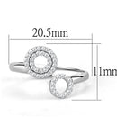 Silver Rings TS567 Rhodium 925 Sterling Silver Ring with AAA Grade CZ