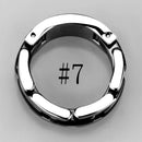 Silver Jewelry Rings Simple Engagement Rings 3W972 Stainless Steel Ring with Ceramic in Jet Alamode Fashion Jewelry Outlet