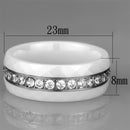 Silver Jewelry Rings Simple Engagement Rings 3W983 Stainless Steel Ring with Ceramic Alamode Fashion Jewelry Outlet