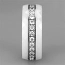 Silver Jewelry Rings Simple Engagement Rings 3W983 Stainless Steel Ring with Ceramic Alamode Fashion Jewelry Outlet