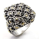 Silver Jewelry Rings Simple Engagement Rings 6X022 Reverse Two-Tone Brass Ring Alamode Fashion Jewelry Outlet